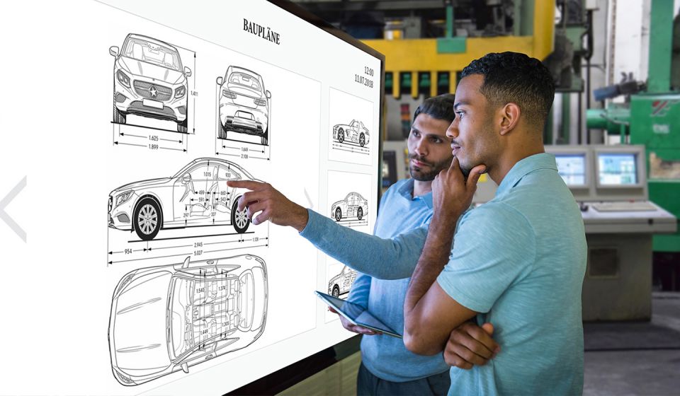 Digital Signage für Produktion und Fertigung Industrie