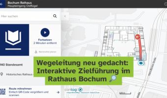 Interaktive Zielführung im Rathaus Bochum