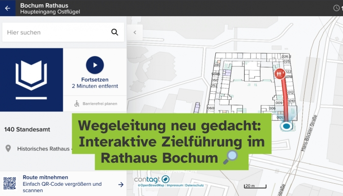 Interaktive Zielführung im Rathaus Bochum