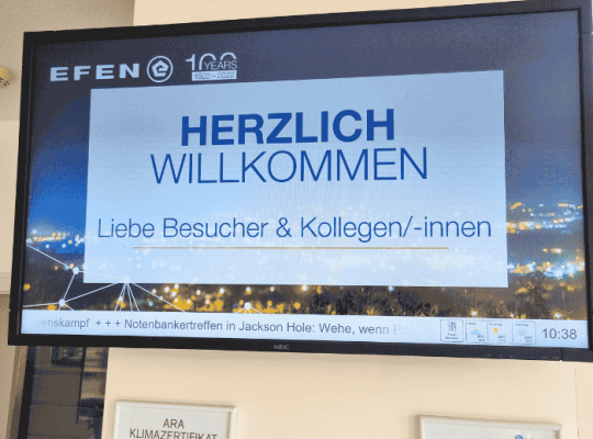 Erfolgreiche EFEN Referenz: Digital Signage Lösungen