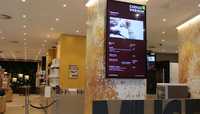 Digitale Beschilderung für beste Information und Orientierung im Schokoladenmuseum