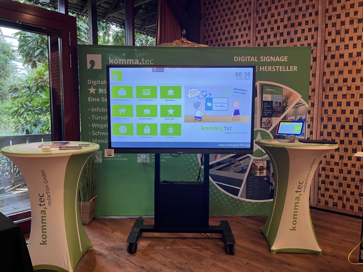 Digitales Schwarzes Brett auf dem Isimko Infotag 25