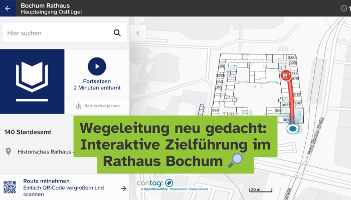 Interaktive Zielführung im Rathaus Bochum