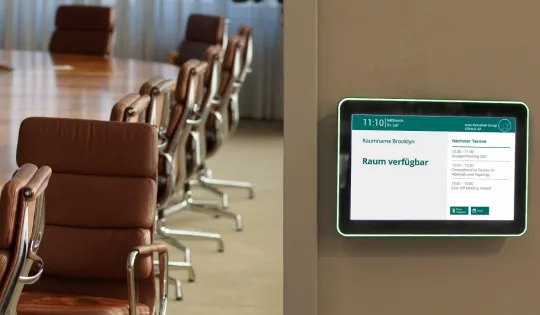 Digitale Türschilder vereinfachen die Buchung von Räumen