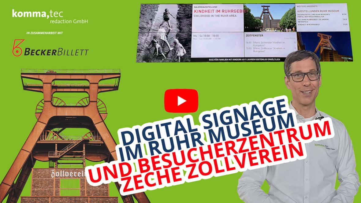 Vorschaubild zum Video Digital Signage im Ruhrmuseum Zeche Zollverein