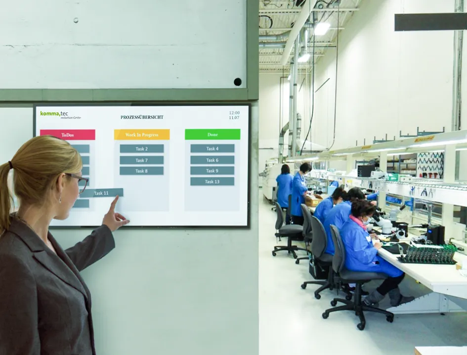 Das digitale Shopfloor Board fördert Produktivität Das digitale Shopfloor Board fördert Produktivität