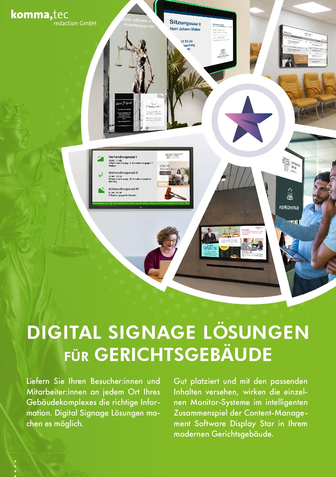 Digitale Beschilderung – Digitale Signage-Lösungen für Gerichtsgebäude