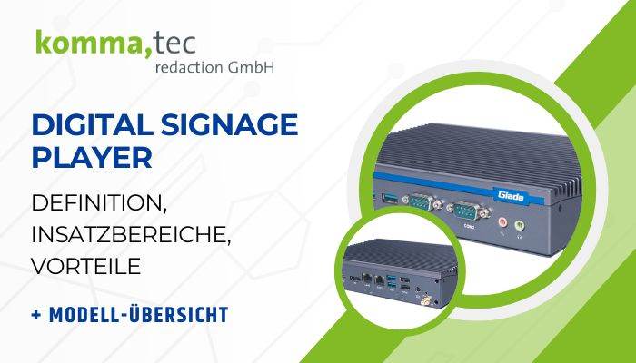 Ein Digital Signage Player spielt CMS-Inhalte auf Bildschirmen aus.