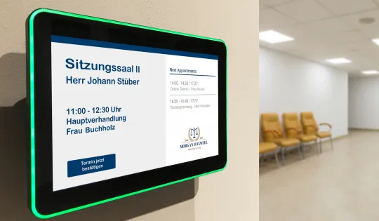 Digitale Türschilder vereinfachen die Buchung von Räumen