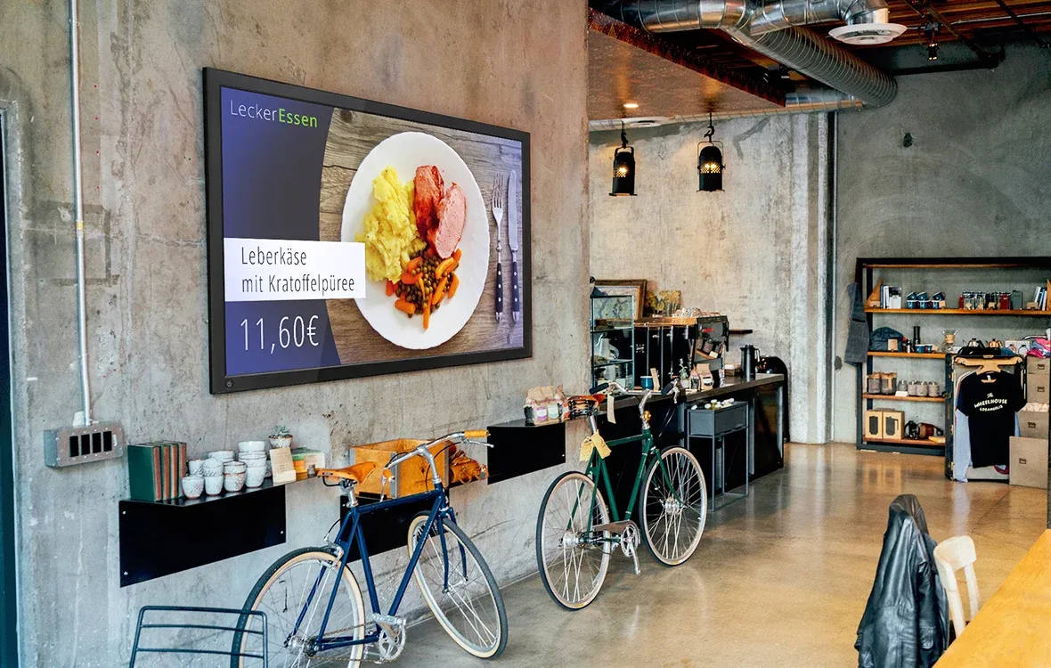 Digital Signage Display als Menüboard nutzen