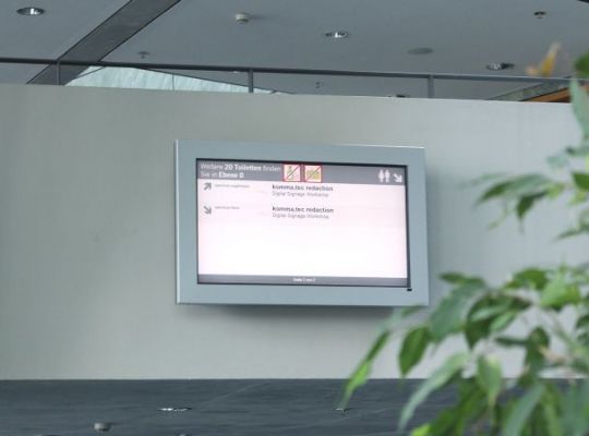 Digitales Wegeleitsystem im Kongresszentrum