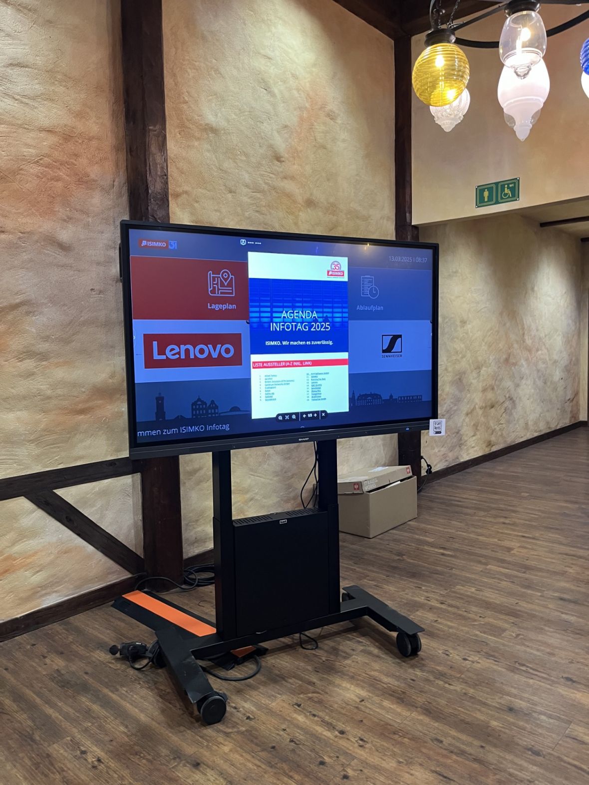 Messe Agenda auf dem Screen