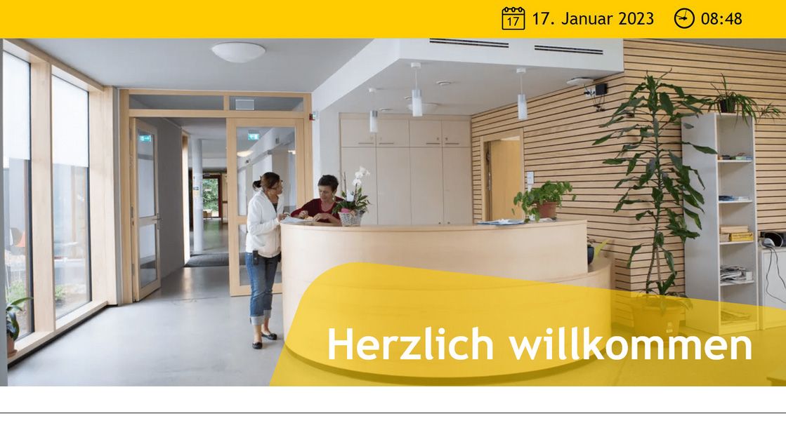 Empfangsmonitore Begrüßung 2