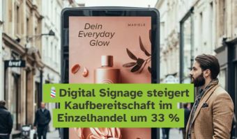 💈Digital Signage steigert Kaufbereitschaft im Einzelhandel um 33 %