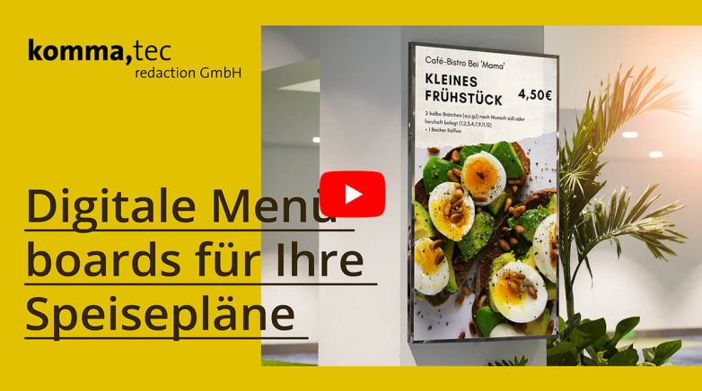 Elektronische Speisekarte für mehr Informationen über Gerichte.