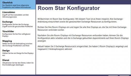Roomstar Admin Oberfläche