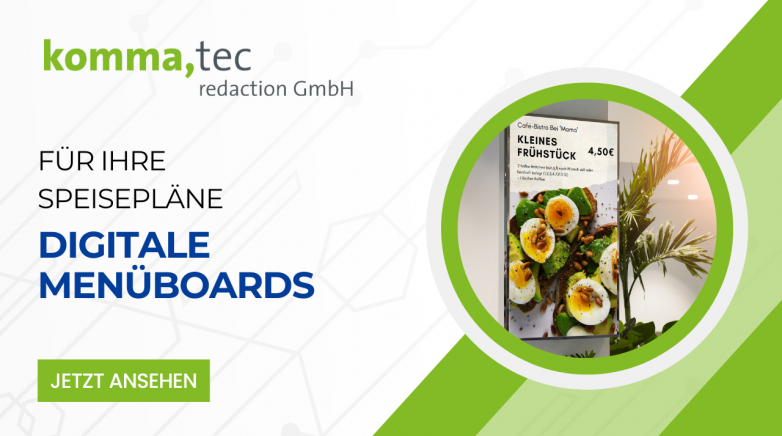 Digitale Menüboards für Ihre Speisepläne