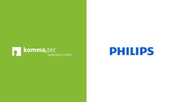 Digitale Türschilder von Philips neu bei komma,tec redaction