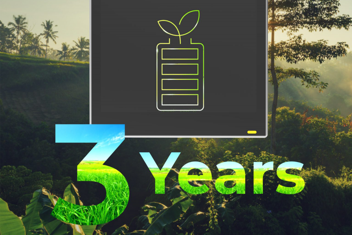 Extrem energiesparend - 3 Jahre Laufzeit mit einem Batteriesatz