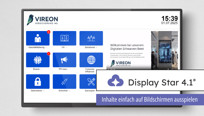 Display Star 4.1® - Zentrale Inhaltssteuerung auf beliebig vielen Monitoren