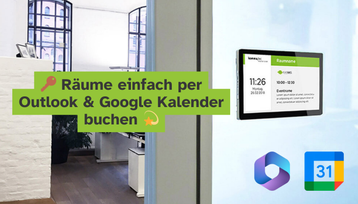 🔑 Räume einfach per Outlook & Google Kalender buchen 💫