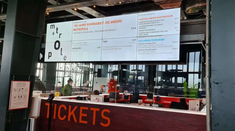 Das Digital Signage-Lösungen im Museum Zeche Zollverein