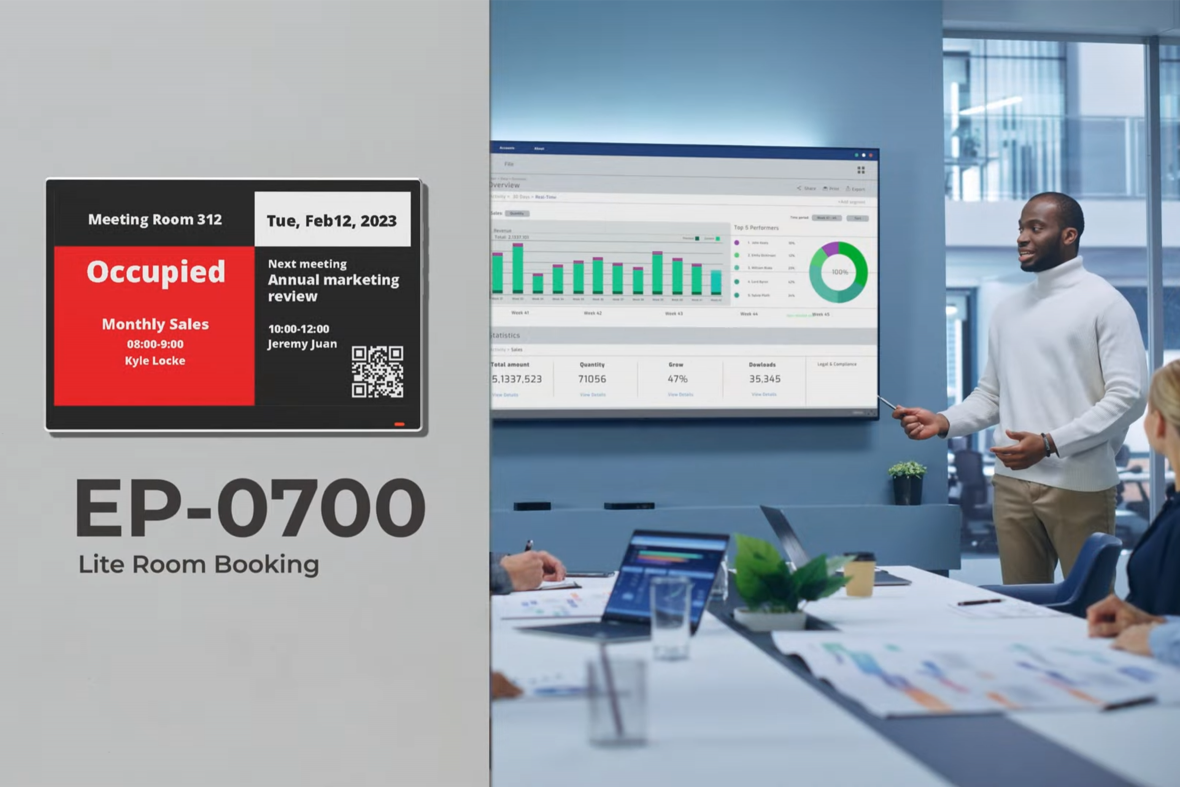 Rote Anzeige signalisiert einen nicht verfügbaren Raum