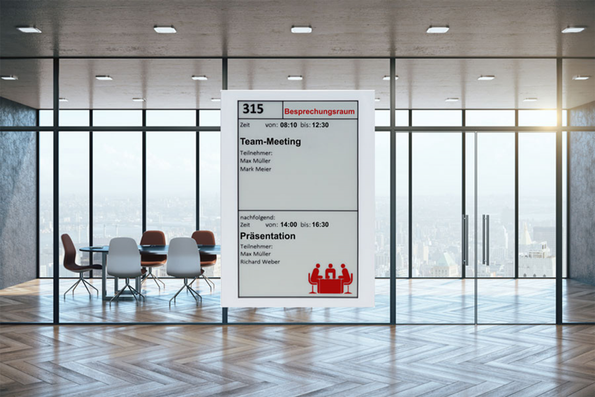 Farbige Display Anzeige für alle Besprechungsräume