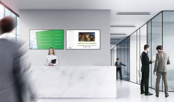Weil der erste Eindruck zählt: Empfangsmonitore begrüßen Ihre Gäste und weisen den Weg