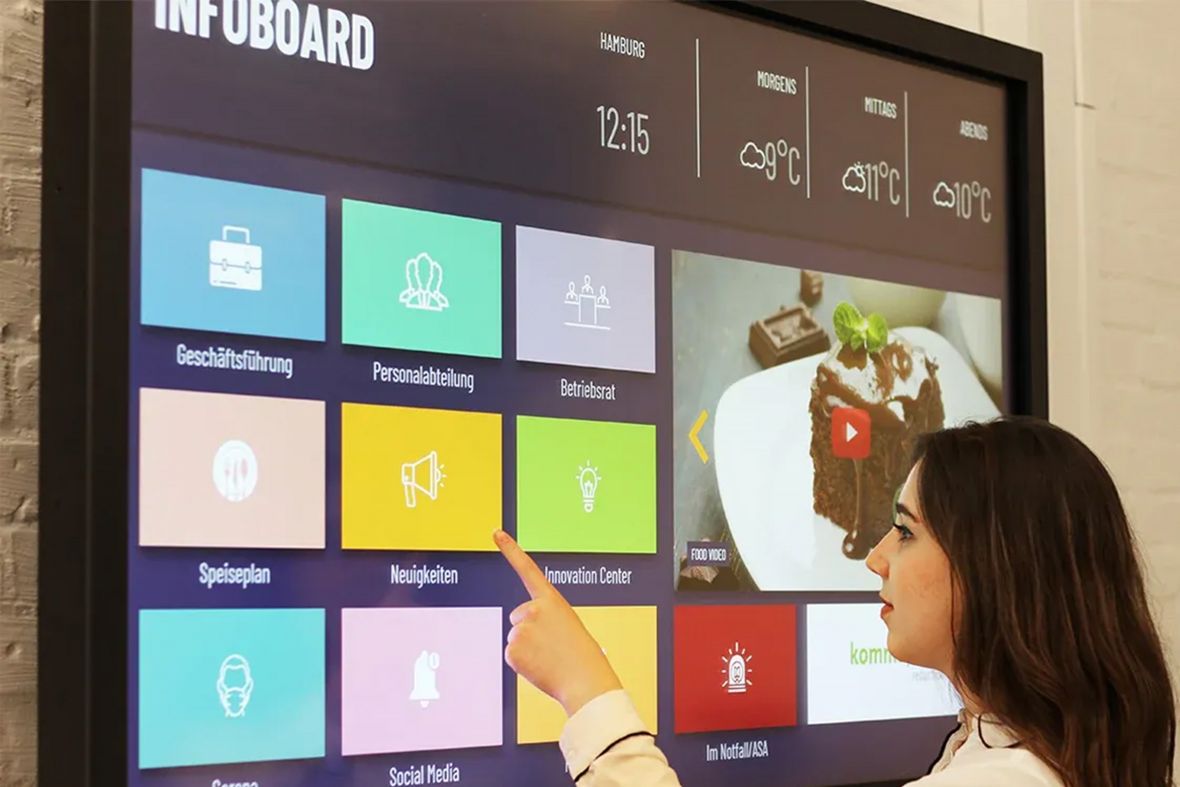 Digitale Pinnwand mit Touch Funktion
