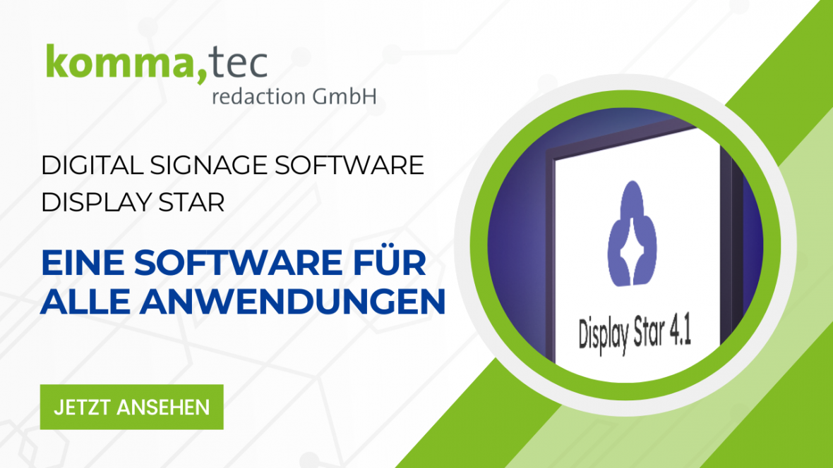 Digital Signage Software Display Star - Eine Software für alle Anwendungen