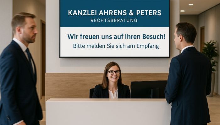 Digital Display Lösungen für Kanzleien, Wirtschaftsprüfungs- und Steuerberatungsunternehmen