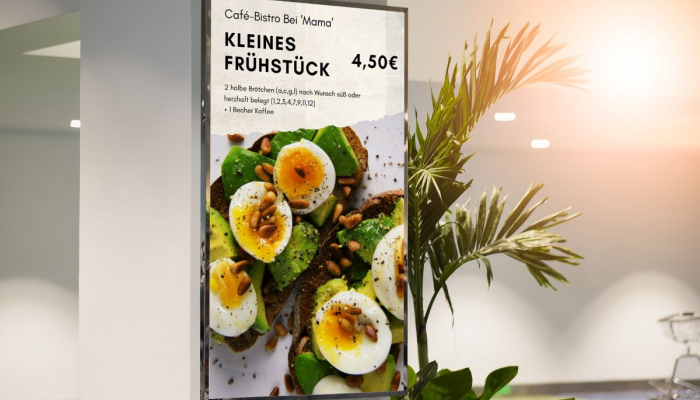 Digitale Menüboards für Betriebsgastronomie