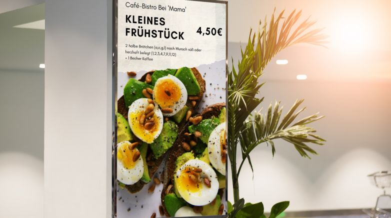 Digitale Menüboards beim Digital Signage Anbieter Komma,tec redaction