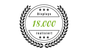 18000 Displays realisiert