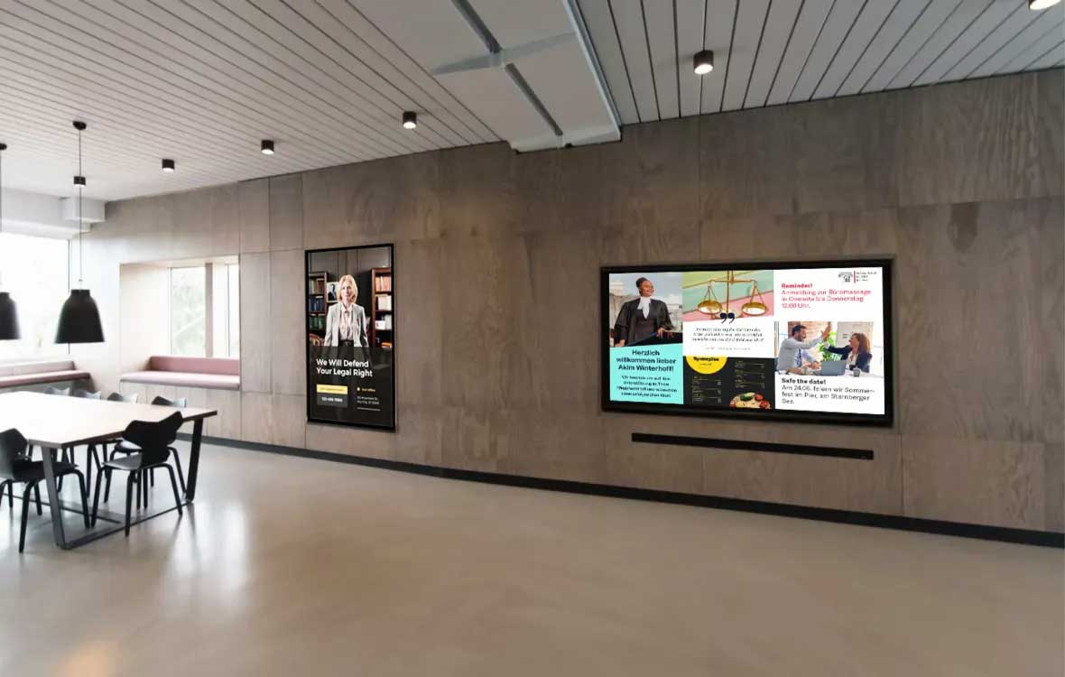 Ein Digitales Infoboard verkürzt die Wartezeit Ihrer Besucher