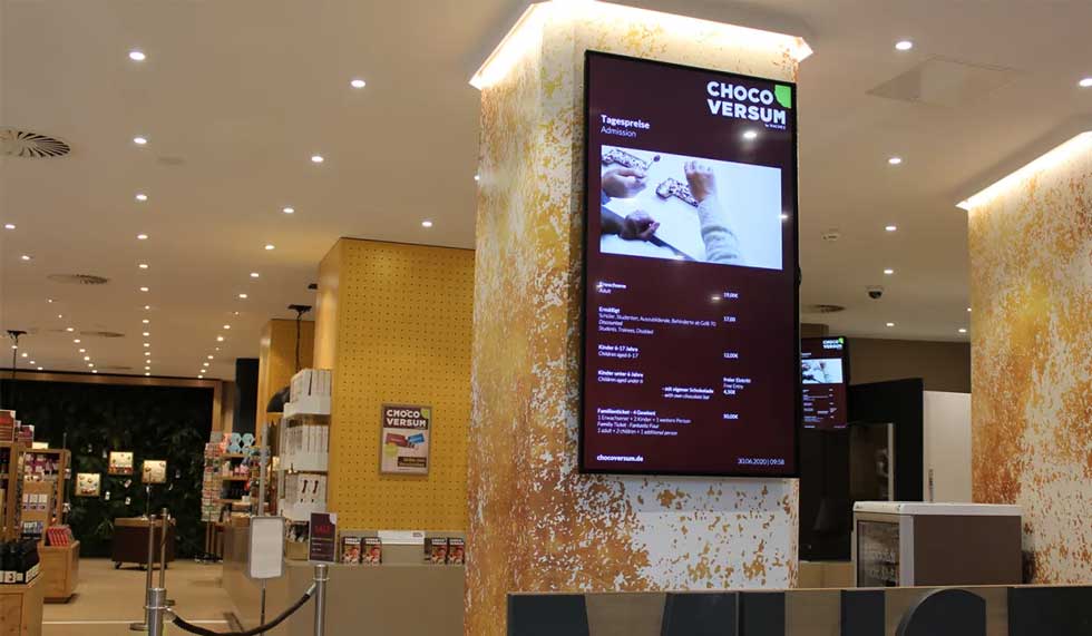 Informieren Sie Ihre Besucher mit Digital Signage Displays über Preise und aktuelle Angebote.