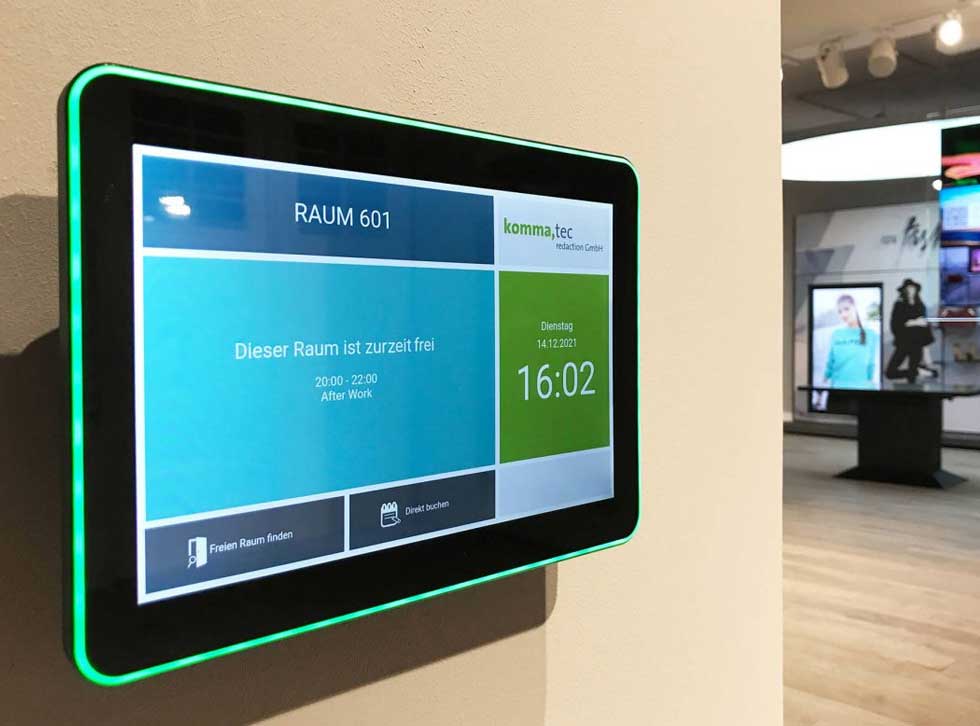 Digitale Türschilder vereinfachen die Buchung von Räumen