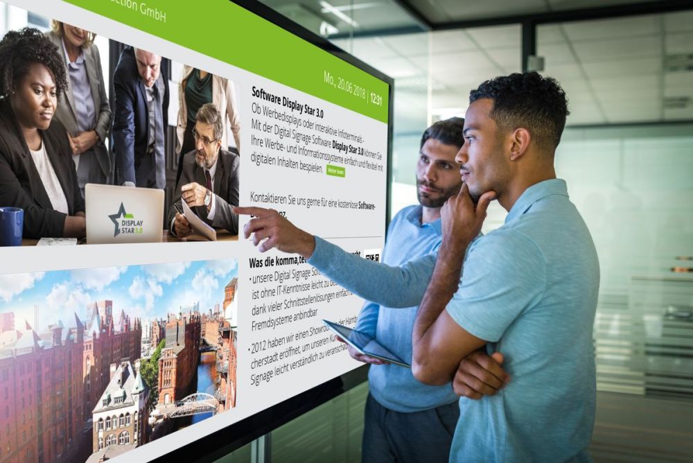 Interaktives Infoboard für Mitarbeiter