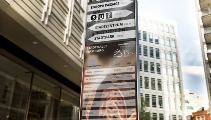 Digitale Wegeleitsysteme sorgen für klare und interaktive Orientierung in Gebäuden und entlasten Mitarbeiter