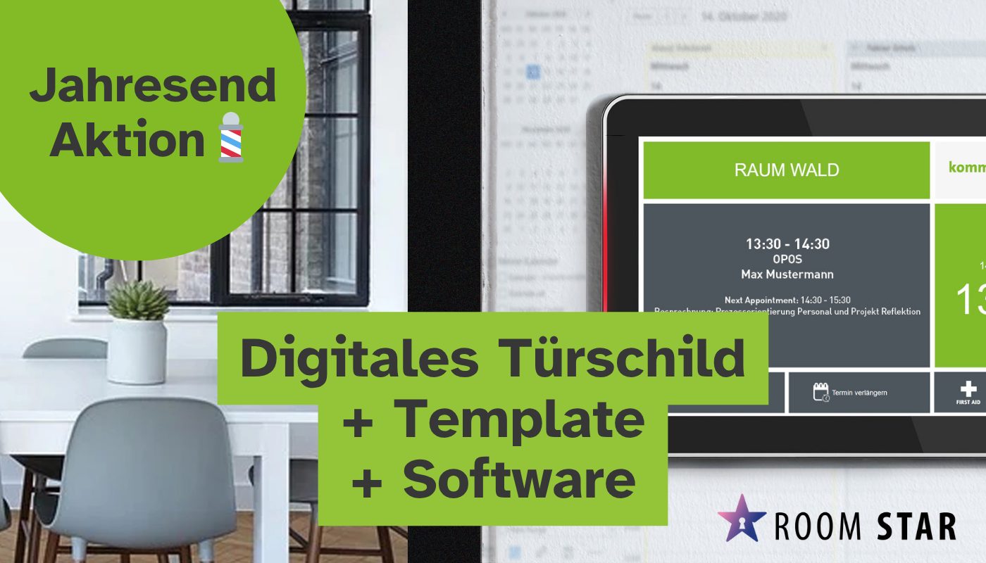 Digitales Türschild Template