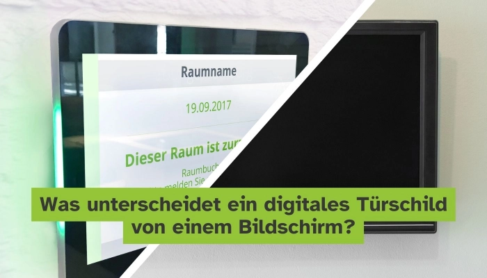 Was unterscheidet ein digitales Türschild von einem Bildschirm?