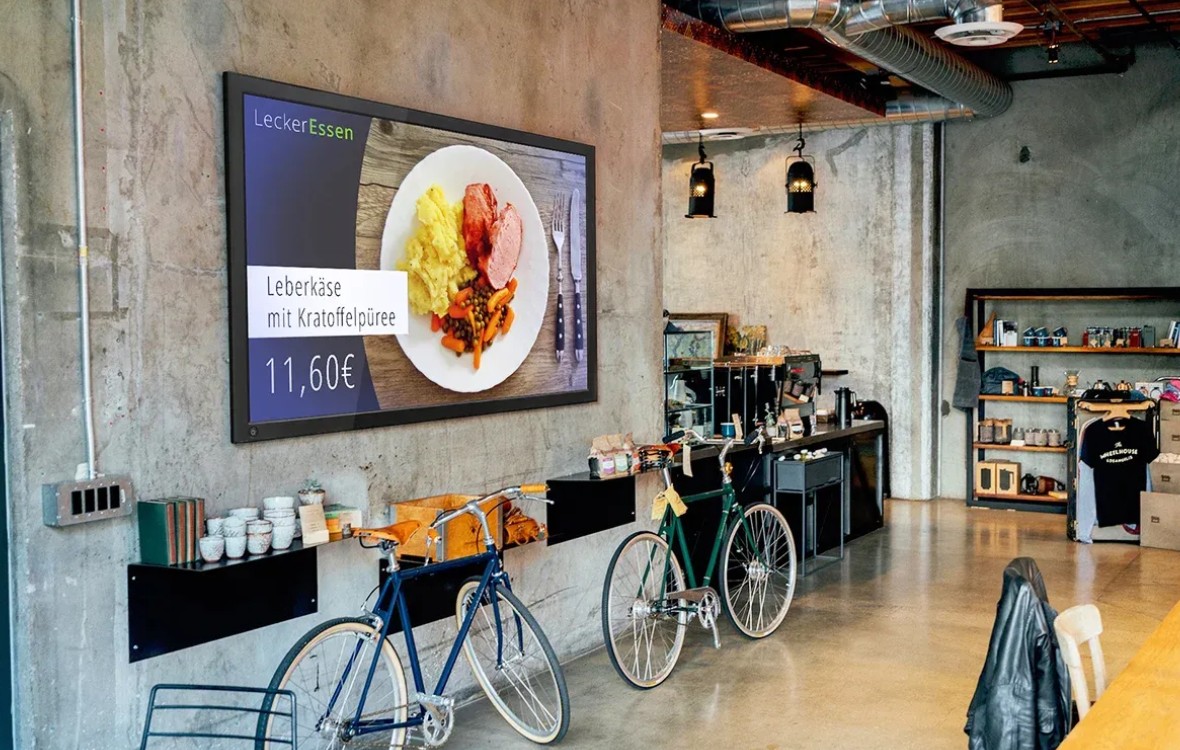 Digital Signage Display als Menüboard nutzen