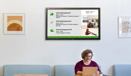 Ein Digitales Wegeleitsystem hilft Besuchern bei der Orientierung