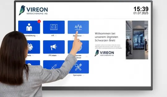 Ein Digitales Infoboard informiert Ihr Team