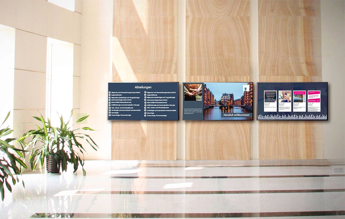 Ein Digitales Wegeleitsystem hilft Besuchern bei der Orientierung