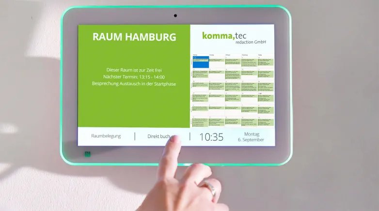 Digitale Türschilder vereinfachen die Buchung von Räumen