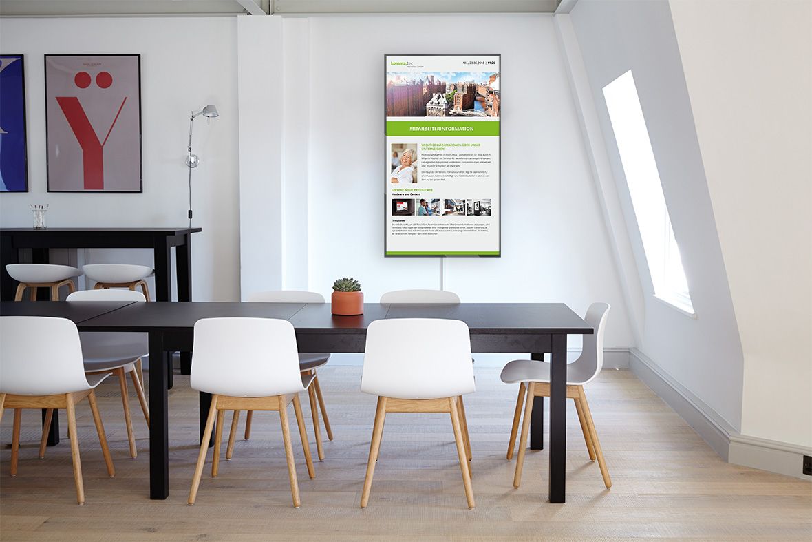 Infoboard im Pausenraum