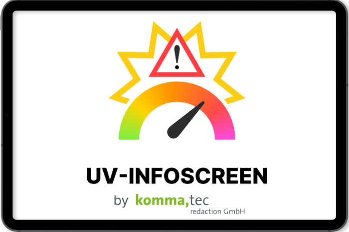 UV-Infoscreen by kommatec redaction