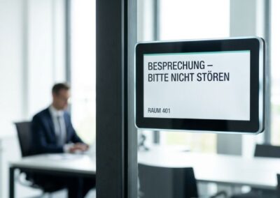 Gratis Ratgeber: Die 7 größten Probleme in Meetingräumen – und wie moderne Türschilder sie in wenigen Tagen lösen